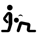 Silhouette icon of a girl giving oral to guy